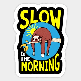 Cute Sloth Slow Animal Sloth Women Nightwear Gift Sticker